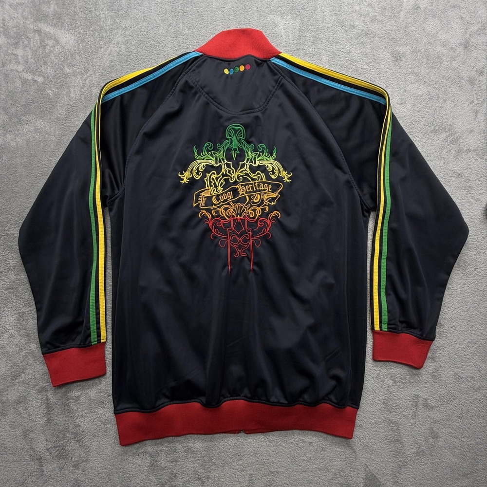 COOGI Jacket Mens 3XL Black Coogi Heritage Track Full Zip Lined Pockets
